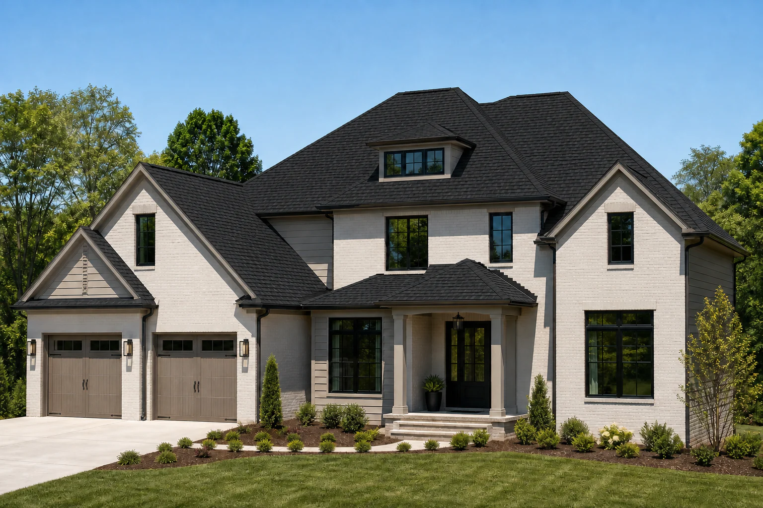 Generated home preview with Onyx Black shingles